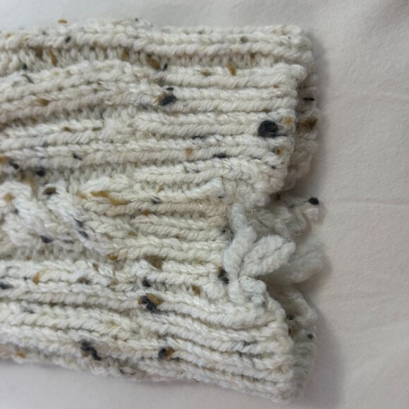 ZARA KID'S GIRL Cream Flecked Distressed Cropped Cable-Knit Sweater, 13-14 Years - Picture 12 of 14